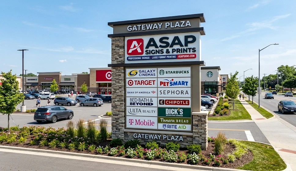 Retail Plaza Monument Sign