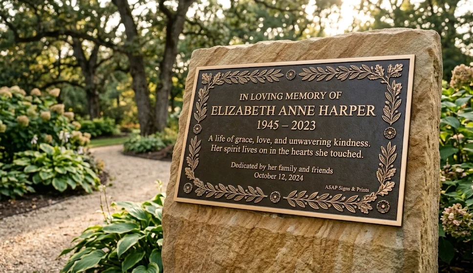 custom bronze commemorative marker